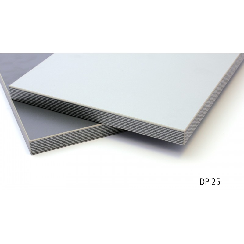 Декоративная панель DP-25 белый алюминий/вулканическо-серый