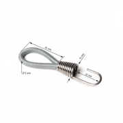 Stainless steel hook with expander rubber, PU = 25 pieces